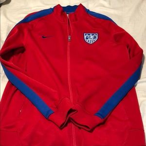 Red Nike Team USA Men’s Soccer jacket.